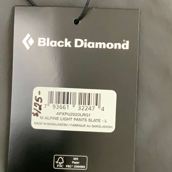 Black Diamond ALPINE LIGHT PANT - Slate - Picture 9 of 15